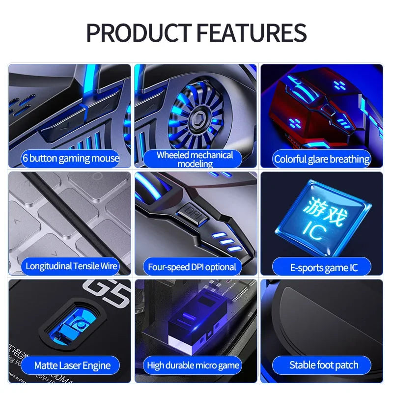 Macro Programming Gaming Mechanical Mouse - My Store